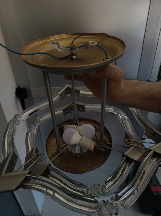 Lámpara de techo cristal y metal