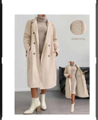 Chaqueta larga beige