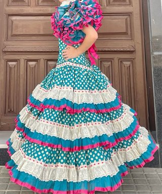 Traje de Flamenca Talla 36 Encaje