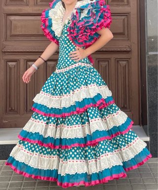 Traje de Flamenca Talla 36 Encaje