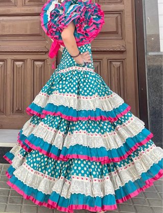 Traje de Flamenca Talla 36 Encaje