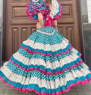 Traje de Flamenca Talla 36 Encaje