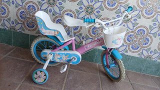 Bicicleta infantil con ruedines