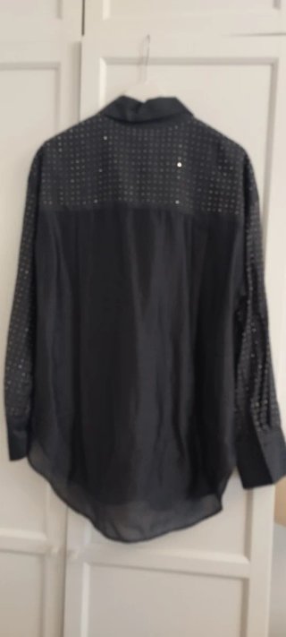 Camisa H&M mini brillantes negra