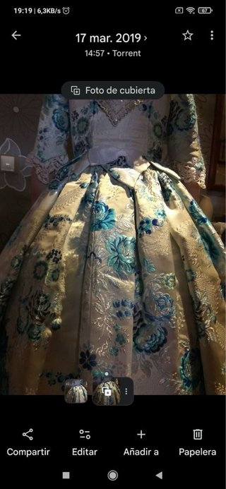 Traje de Fallera azul
