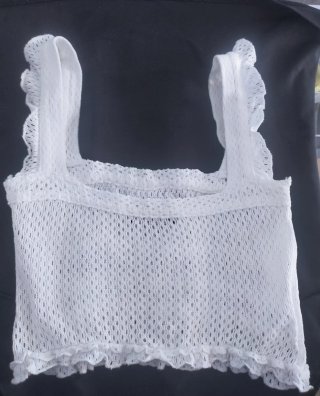 Top Zara Blanco Volantes