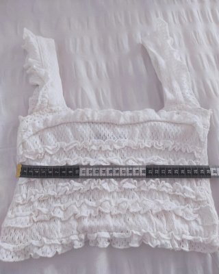 Top Zara Blanco Volantes