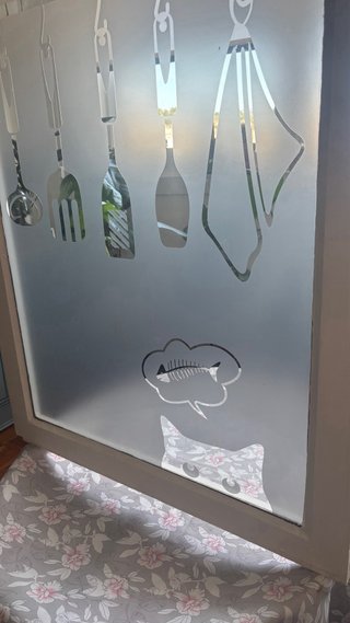 Ventana vintage madera decorada