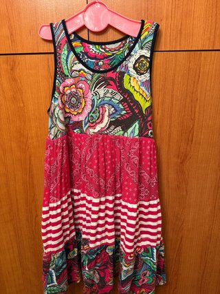 Vestido desigual reversible multicolor talla 9-10