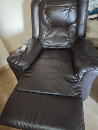 Sillón relax vibratorio abatible negro