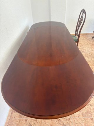 Mesa de caoba extensible