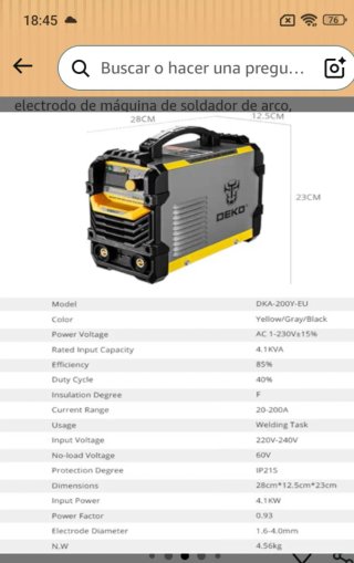 Soldador Inverter 200A