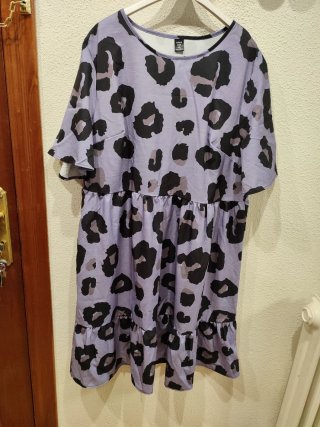 Vestido verano leopardo morado