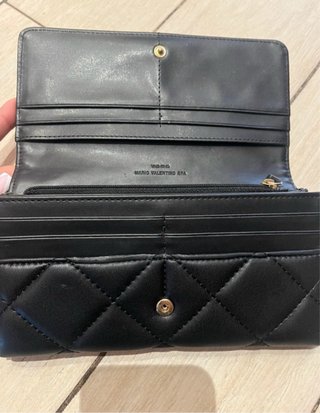 Portafoglio Valentino nero trapuntato