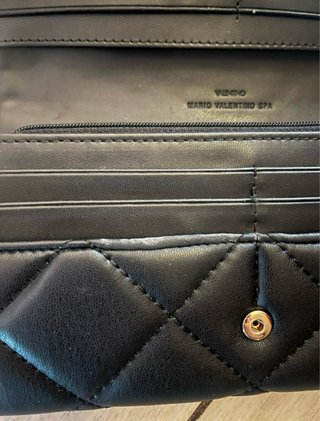 Portafoglio Valentino nero trapuntato
