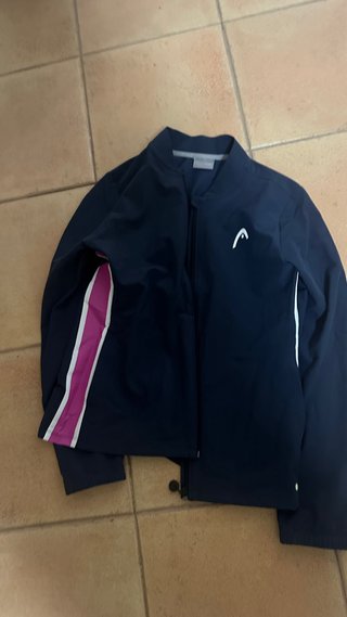 Chaqueta deportiva HEAD azul con detalles mujeres
