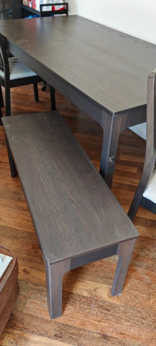 Mesa extensible ikea Ekedalen 180/240 con 3 sillas