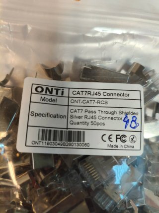 48 Conectores blindados RJ45 CAT7 ONTI