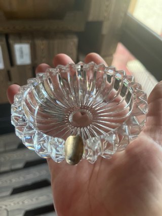 Cenicero Vintage Cristal y Plata