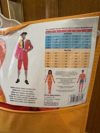 Disfraz Torero Partilandia Talla Única