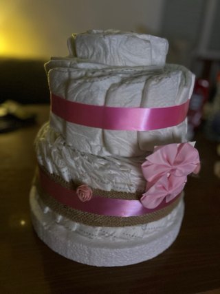 Tarta de pañales lista para envío