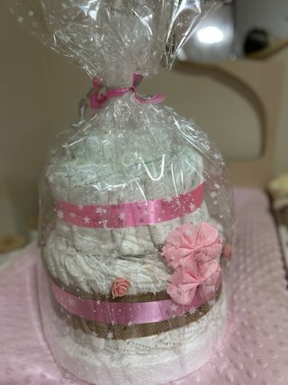 Tarta de pañales lista para envío