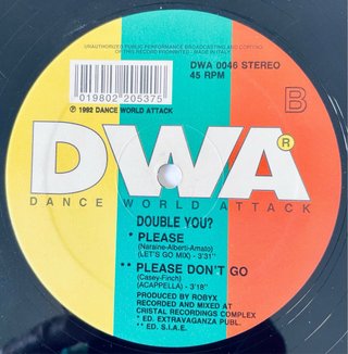 Double You? - Please Don't Go | Vinilo 1992