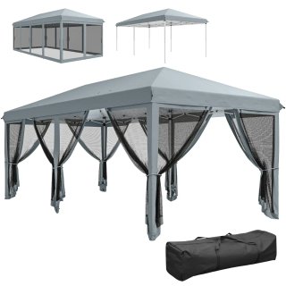 Carpa Gazebo Plegable 6x3m con 6 Paredes