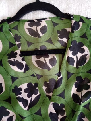 Vestido largo estampado verde