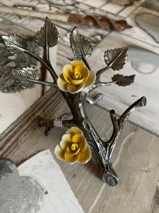 Alberello Vintage Metallo Porcellana Made in Italy