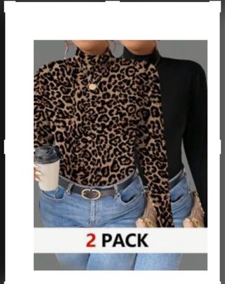 Pack 2 Camisetas Cuello Alto