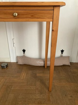 Consola/mesa de madera con dos cajones