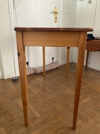 Consola/mesa de madera con dos cajones