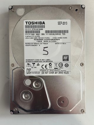 2 Discos Duros Toshiba 2TB SATA 3.5
