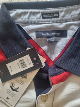 Polo Tommy Hilfiger XL Rayas Rojo/Blanco/Azul
