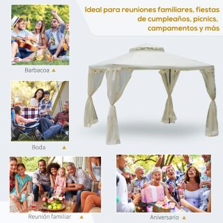 Cenador de Jardín 3x3m Pabellón Exterior