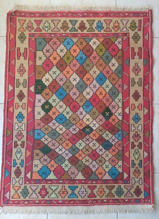 Tappeto Turco Kilim Lana Multicolor