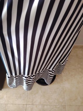 Vestido largo rayas blanco y negro a estrenar