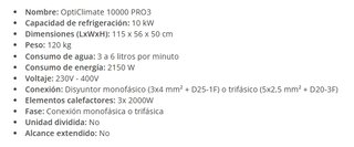 AIRE ACONDICIONADO PRO3 REFRIGERADO POR AGUA