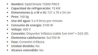 AIRE ACONDICIONADO PRO3 REFRIGERADO POR AGUA