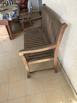 Banco de madera teka
