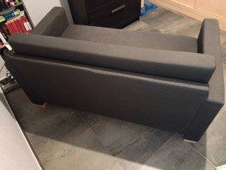 Divano letto IKEA grigio/nero in tessuto