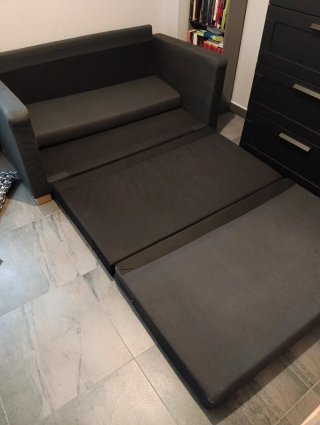 Divano letto IKEA grigio/nero in tessuto