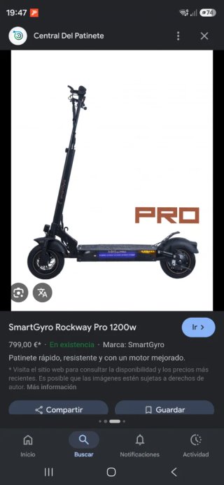 Patinete SmartGyro Rockway Pro 1200w
