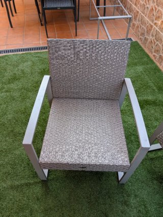 Conjunto de jardín 2 sillones y sofá