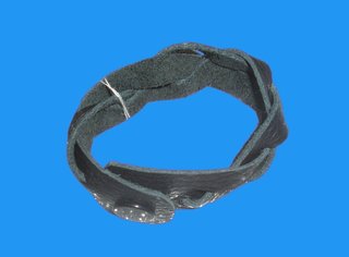 Pulsera Cuero Trenzado Negra
