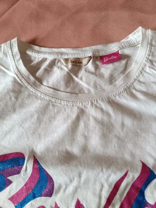 Camiseta Barbie Blanca Mujer