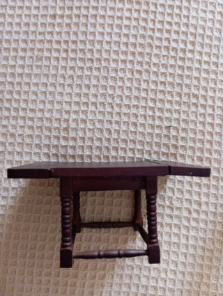 Mesa extensible miniatura madera oscura