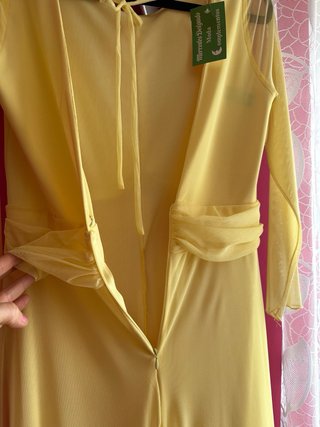 Vestido de fiesta amarillo largo