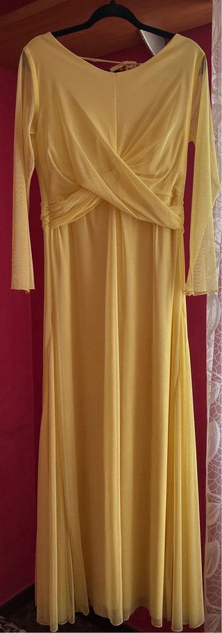 Vestido de fiesta amarillo largo